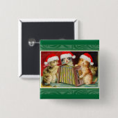 Weihnachtstempelkatzen Button (Vorne & Hinten)