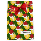 WeihnachtsTennisball-Muster Mittlere Geschenktüte (Vorderseite)