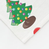 Weihnachtstennismuster Fleecedecke (Ecke)