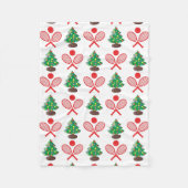 Weihnachtstennismuster Fleecedecke (Vorderseite)