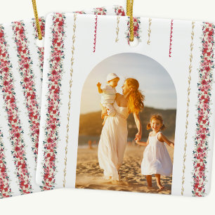Weihnachtsteppich Blumen Feiertagsfoto Keramikornament
