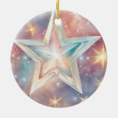 Weihnachtstern pastell keramik ornament (Hinten)