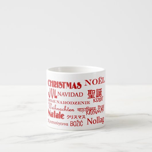 Weihnachtstexte Espressotasse (Vorderseite)