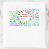 WeihnachtsTexte Rechteckiger Aufkleber (Tasche)