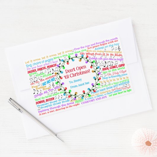 WeihnachtsTexte Rechteckiger Aufkleber (Umschlag)