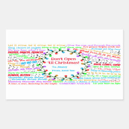 WeihnachtsTexte Rechteckiger Aufkleber