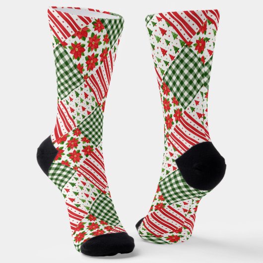 Weihnachtstexturen Socken (Gewinkelt)