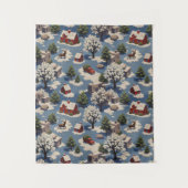 Weihnachtstheftree Wandteppich (Vorderseite)