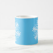 Weihnachtsthema Blau und Weiß Snowflake Kaffeetasse (Mittel)