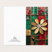 Weihnachtsthema Blume Vitrail Mosaikglas (Außenseite Aufgefaltet)