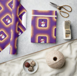 Weihnachtsthema "Cool Snowman" Geschenkpapier