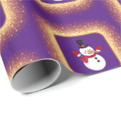 Weihnachtsthema "Cool Snowman" Geschenkpapier (Rolleneckpunkt)