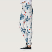 Weihnachtsthema Doddle Nahtloses Muster Leggings (Links)