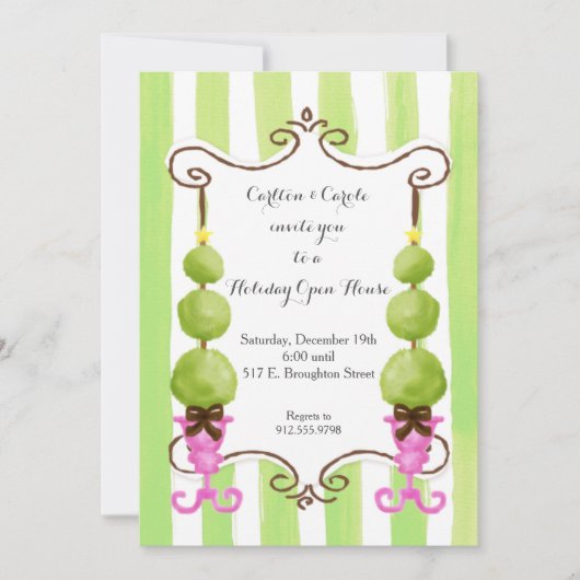 Weihnachtsthema Einladung/Fotokarte Einladung (Vorderseite)