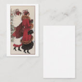 Weihnachtsthema "Formal Women" Visitenkarte (Vorne/Hinten)