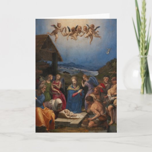 Weihnachtsthema Geburt Karte (Vorderseite)
