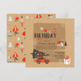 Weihnachtsthema Geburtstag per Mail Einladung