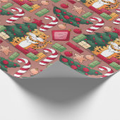 Weihnachtsthema Geschenkpapier (Ecke)