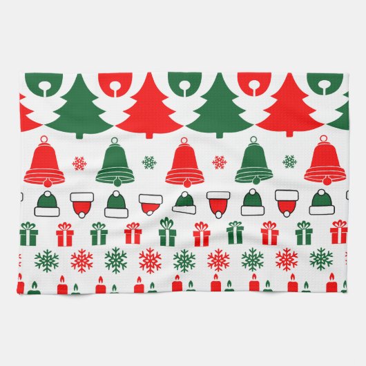 Weihnachtsthema Geschirrtuch (Horizontal)