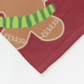 Weihnachtsthema Gingerbread Männer Fleecedecke (Ecke)