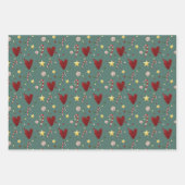 Weihnachtsthema handGezeichnet Nahtloses Muster Geschenkpapier Set (Vorderseite 3)