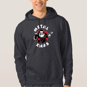Weihnachtsthema Heavy Metal Santa Claus Gitarrist Hoodie