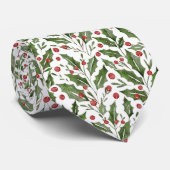 Weihnachtsthema Holly, Mistletoe, Berries Muster Krawatte (Gerollt)