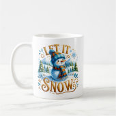 Weihnachtsthema lassen es Schnee Niedlichen Schnee Kaffeetasse (Links)