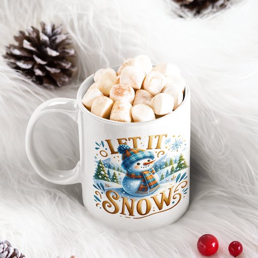 Weihnachtsthema lassen es Schnee Niedlichen Schnee Kaffeetasse