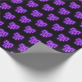 Weihnachtsthema "Lila Bow" Geschenkpapier (Ecke)