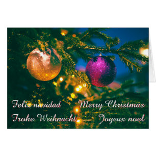 Weihnachtsthema mit 2 Christbaumkugeln...