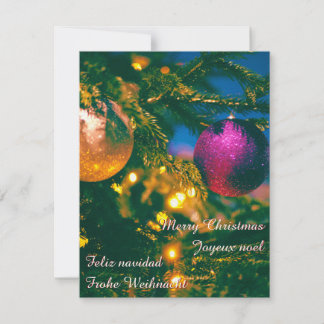 Weihnachtsthema mit 2 Weihnachtsballen... Einladung