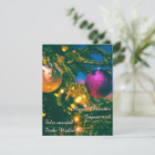 Weihnachtsthema mit 2 Weihnachtsballen... Einladung (Stehend Vorderseite)