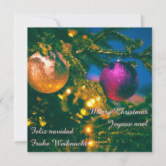 Weihnachtsthema mit 2 Weihnachtsballen... Einladung