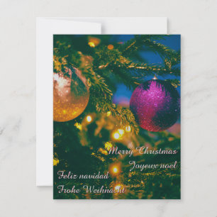 Weihnachtsthema mit 2 Weihnachtsballen... Einladung