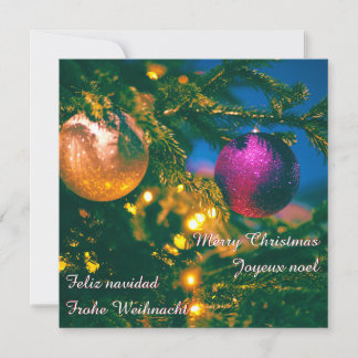 Weihnachtsthema mit 2 Weihnachtsballen... Einladung