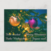 Weihnachtsthema mit 2 Weihnachtsballen... Postkarte (Vorderseite)