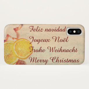 Weihnachtsthema mit Früchten in Pastel Vintag Look Case-Mate iPhone Hülle