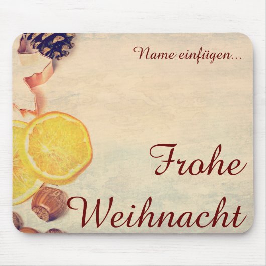 Weihnachtsthema mit Früchten... Mousepad (Vorne)