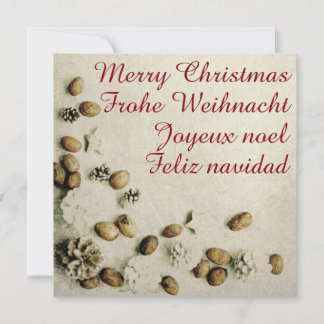 Weihnachtsthema mit Walnüssen... Einladung