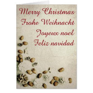 Weihnachtsthema mit Walnut Grußkarten