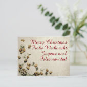Weihnachtsthema mit Walnut Grußkarten Postkarte (Stehend Vorderseite)