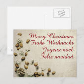 Weihnachtsthema mit Walnut Grußkarten Postkarte (Vorne/Hinten)