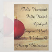 Weihnachtsthema mit Weihnachtsball (Vorne/Hinten)