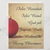 Weihnachtsthema mit Weihnachtsball (Vorne/Hinten)