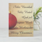 Weihnachtsthema mit Weihnachtsball (Stehend Vorderseite)