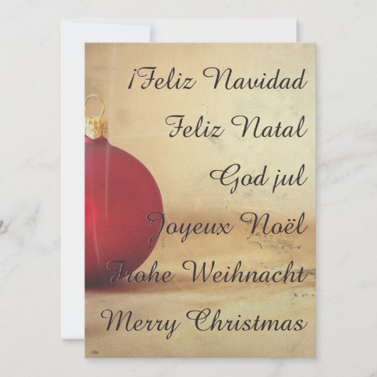 Weihnachtsthema mit Weihnachtsball (Vorderseite)