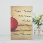 Weihnachtsthema mit Weihnachtsball (Stehend Vorderseite)