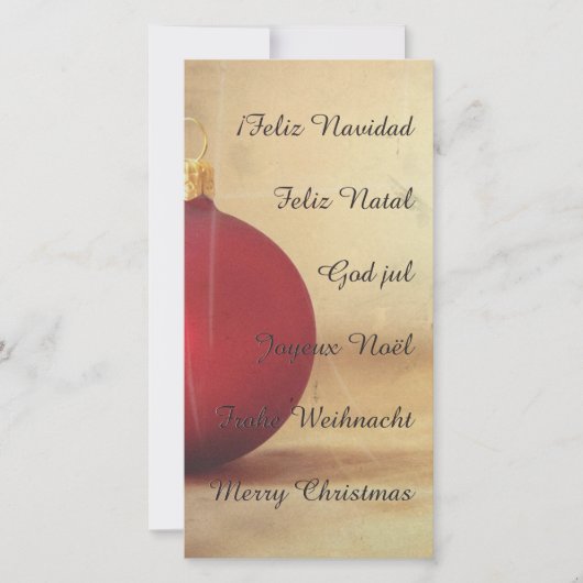 Weihnachtsthema mit Weihnachtsball (Vorderseite)