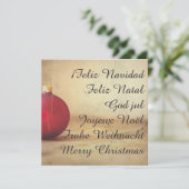 Weihnachtsthema mit Weihnachtsball (Stehend Vorderseite)